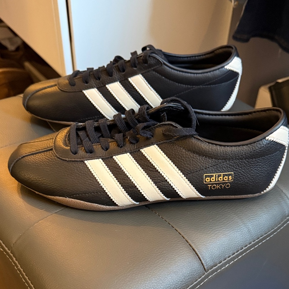 Adidas Tokyo Black Leather Sneakers